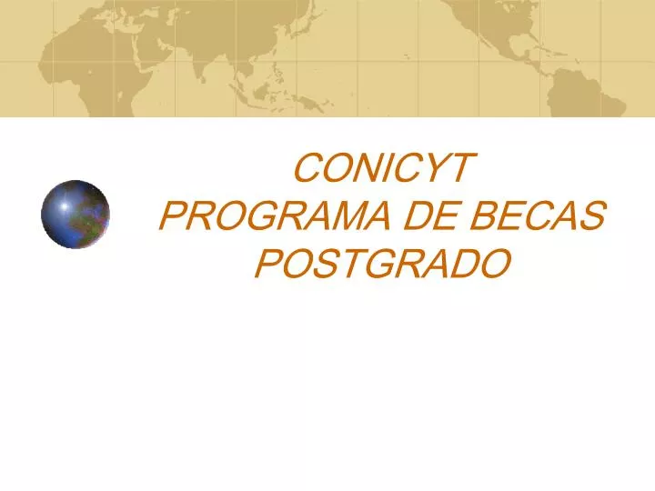 conicyt programa de becas postgrado