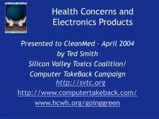 Health Concerns and Electronics Products