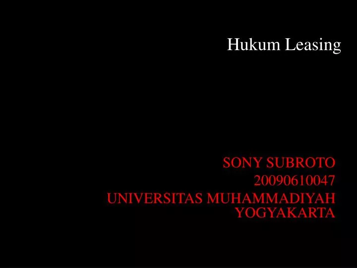 hukum leasing