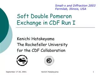 Soft Double Pomeron Exchange in CDF Run I