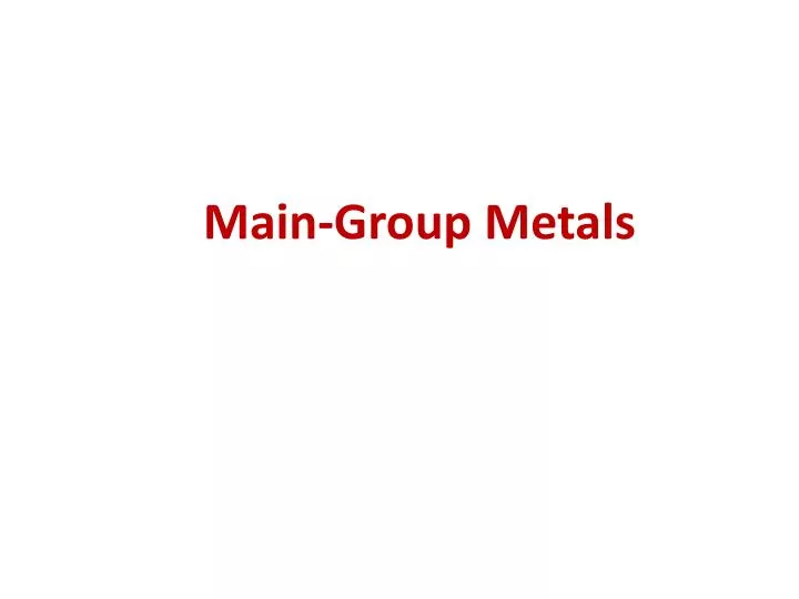 main group metals