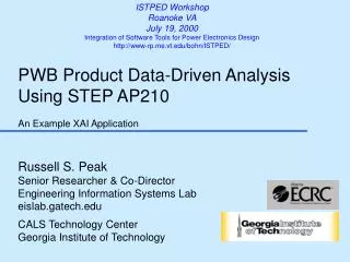 PWB Product Data-Driven Analysis Using STEP AP210 An Example XAI Application
