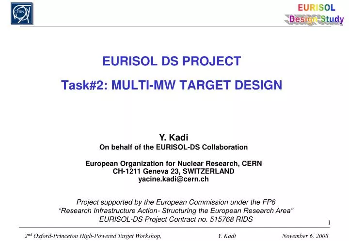 eurisol ds project task 2 multi mw target design
