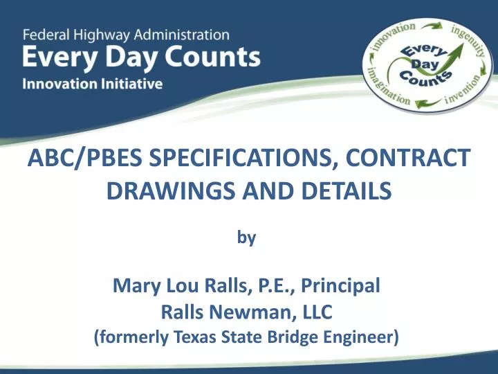 abc pbes specifications contract drawings and details