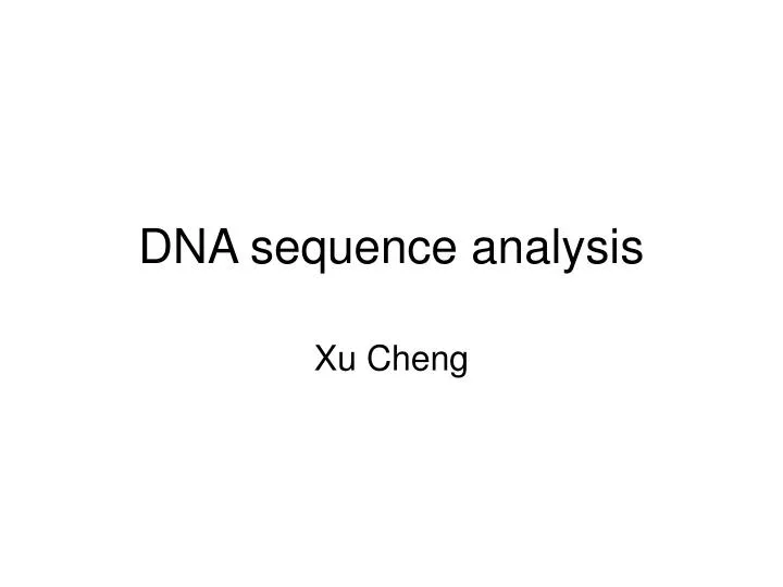 dna sequence analysis