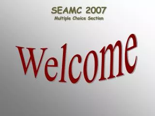 SEAMC 2007 Multiple Choice Section