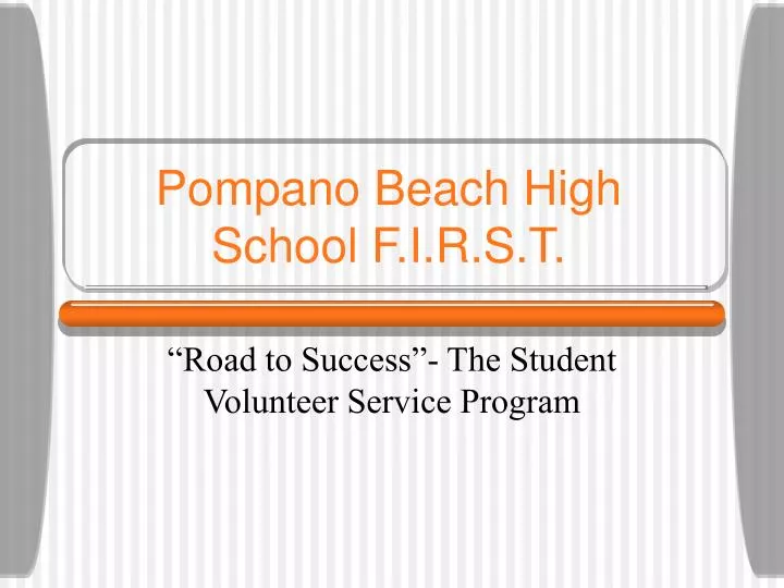 pompano beach high school f i r s t