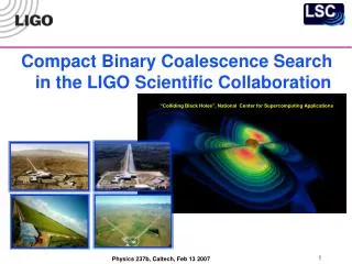 Compact Binary Coalescence Search in the LIGO Scientific Collaboration