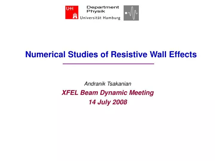 numerical studies of resistive wall effects