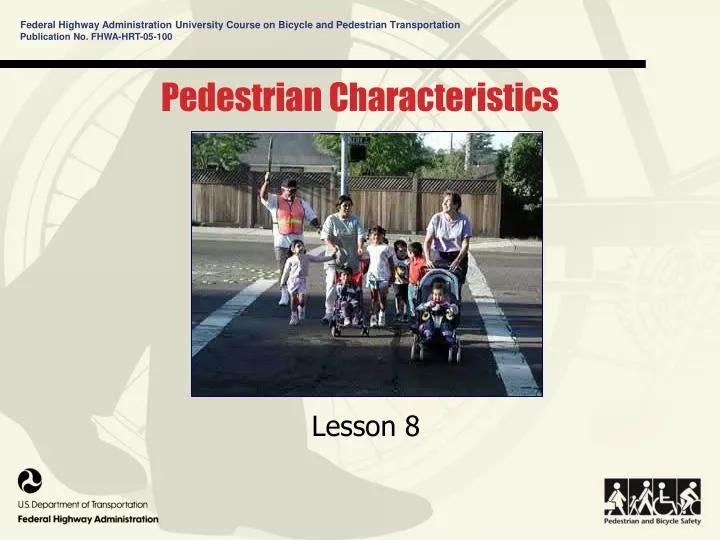 pedestrian characteristics