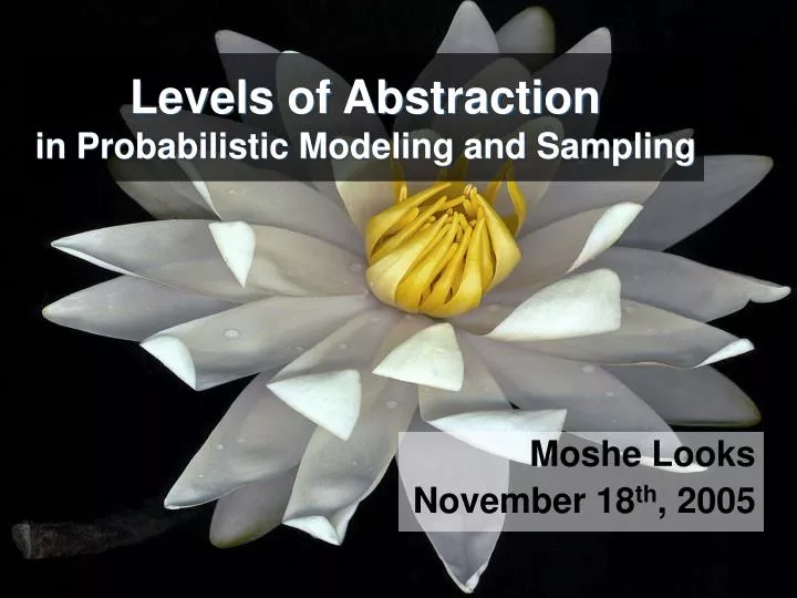 levels of abstraction in probabilistic modeling and sampling
