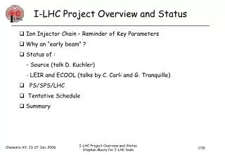 I-LHC Project Overview and Status