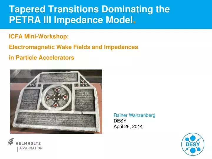 tapered transitions dominating the petra iii impedance model