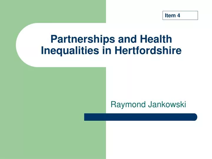 partnerships and health inequalities in hertfordshire