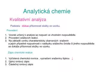 analytick chemie