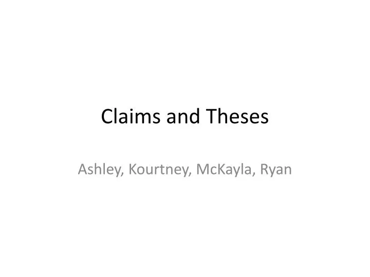 claims and theses