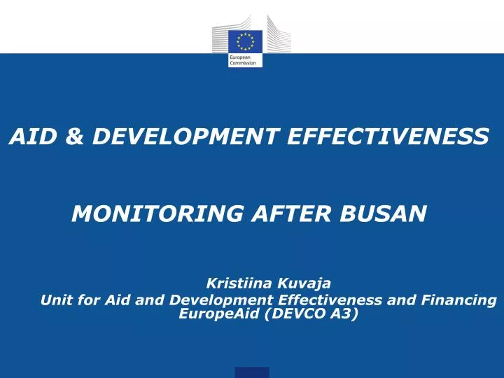 aid development effectiveness monitoring after busan