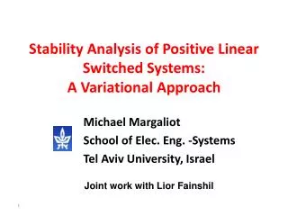 Stability Analysis of Positive Linear Switched Systems: A Variational Approach