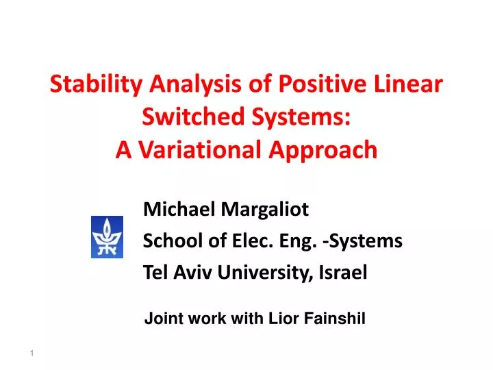 stability analysis of positive linear switched systems a variational approach