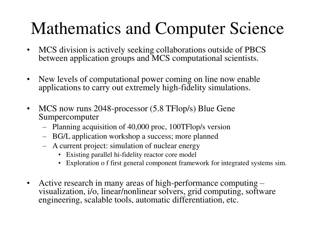 PPT - Mathematics and Computer Science PowerPoint Presentation, free ...