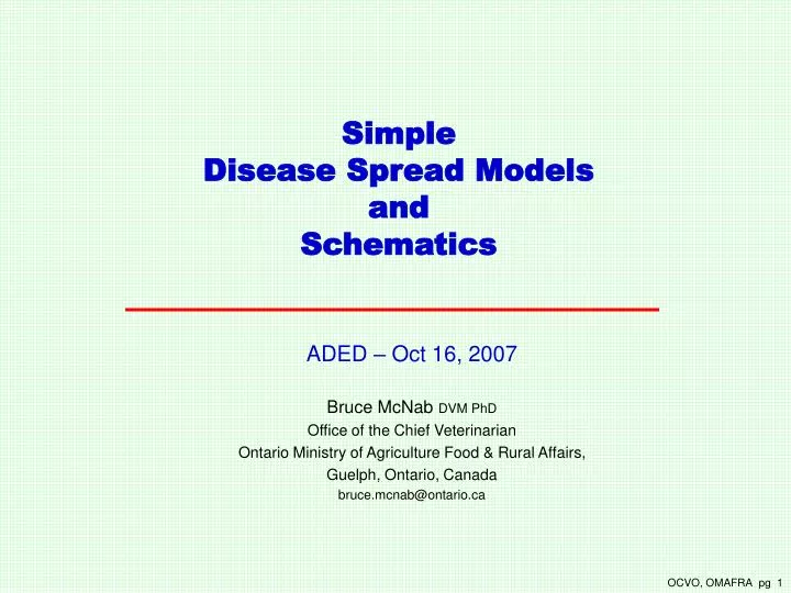 simple disease spread models and schematics