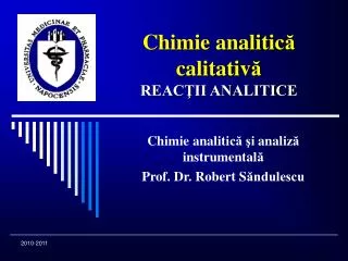 chimie a nalitic c alitativ reac ii analitice