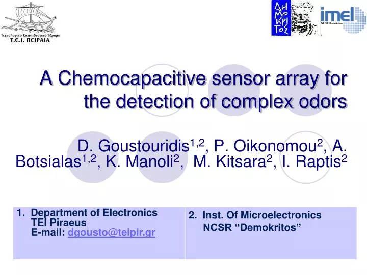 a chemocapacitive sensor array for the detection of complex odors