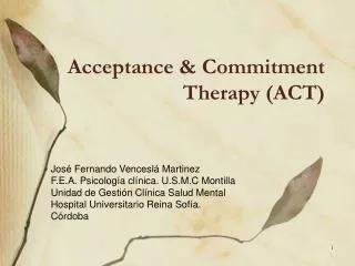 acceptance commitment therapy act