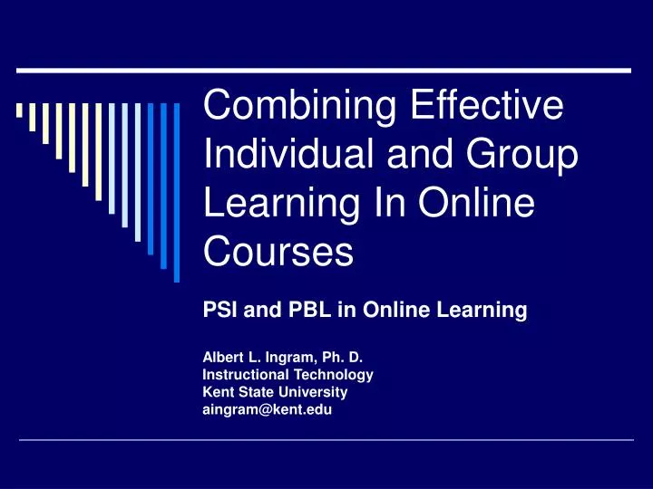 combining effective individual and group learning in online courses