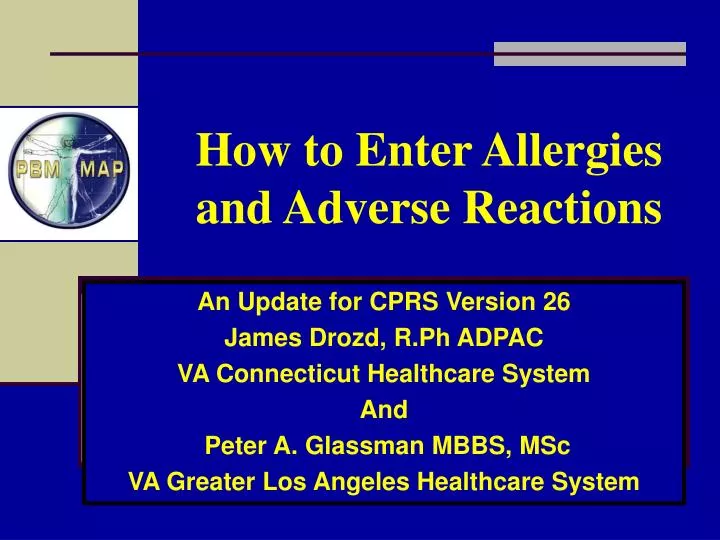 how to enter allergies and adverse reactions