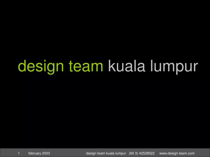 design team kuala lumpur