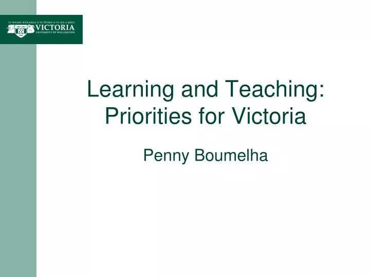 learning and teaching priorities for victoria
