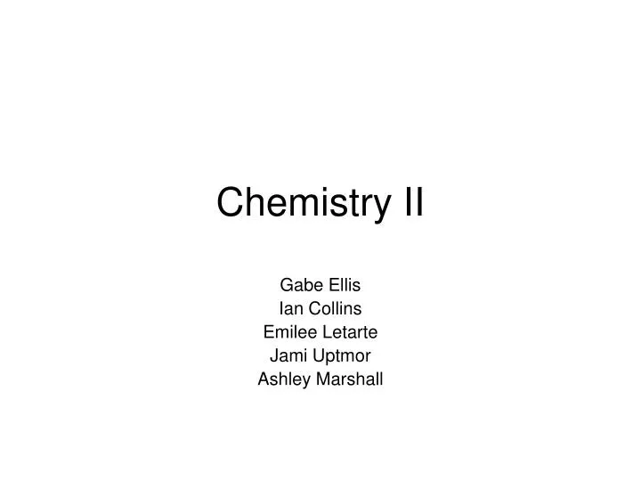 chemistry ii