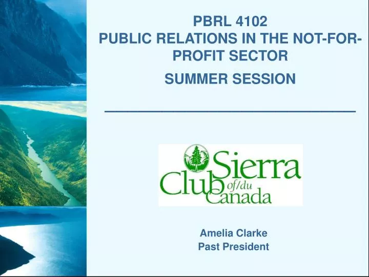 pbrl 4102 public relations in the not for profit sector summer session