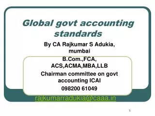 Global govt accounting standards