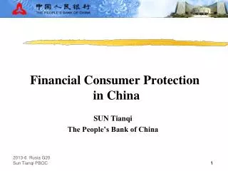 Financial Consumer Protection in China