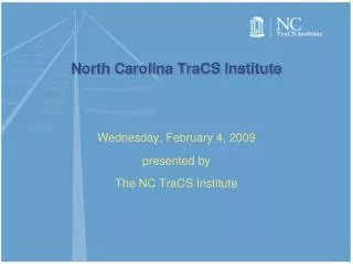 North Carolina TraCS Institute