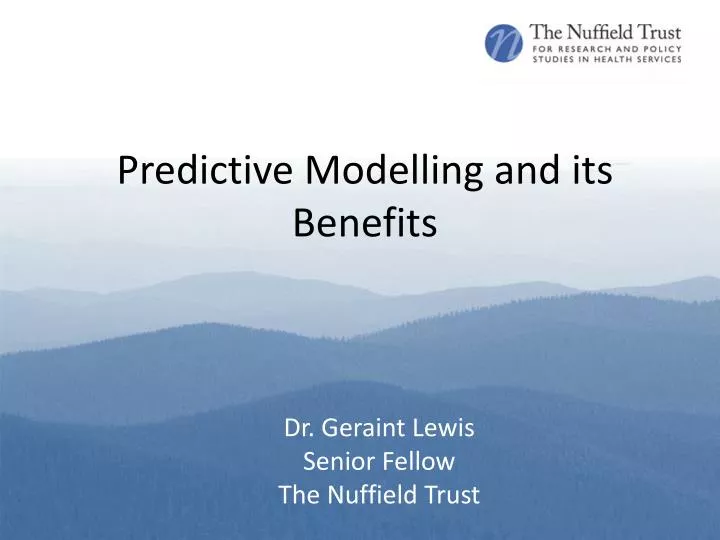 predictive modelling and its benefits