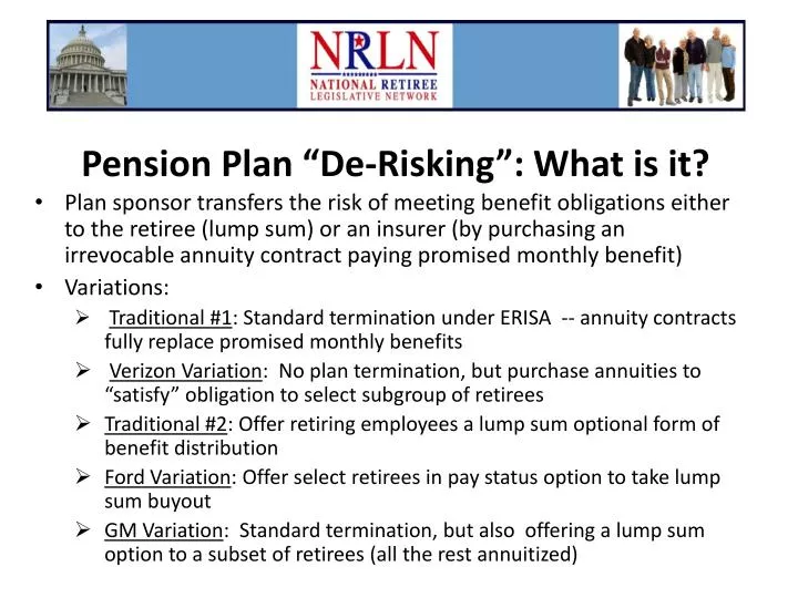 pension plan de risking what is it