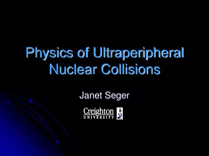 physics of ultraperipheral nuclear collisions