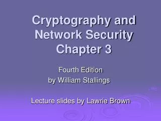 cryptography and network security chapter 3
