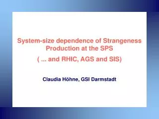 System-size dependence of Strangeness Production at the SPS ( ... and RHIC, AGS and SIS)