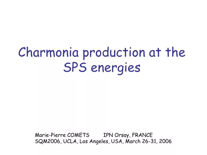 charmonia production at the sps energies