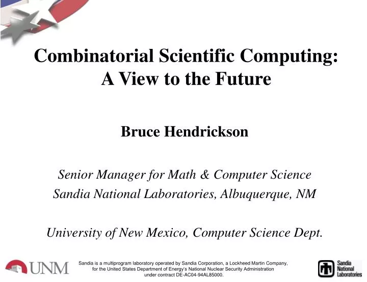 combinatorial scientific computing a view to the future