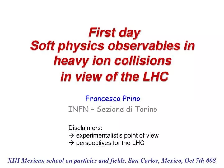 soft physics observables in heavy ion collisions