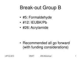 Break-out Group B