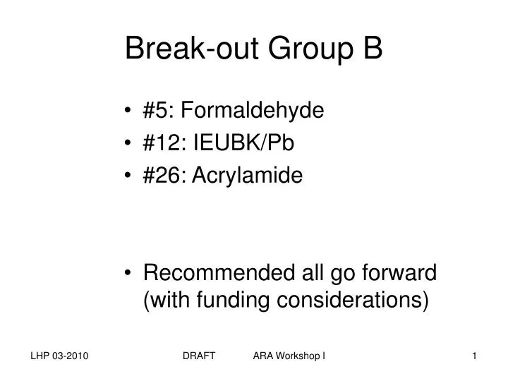 break out group b