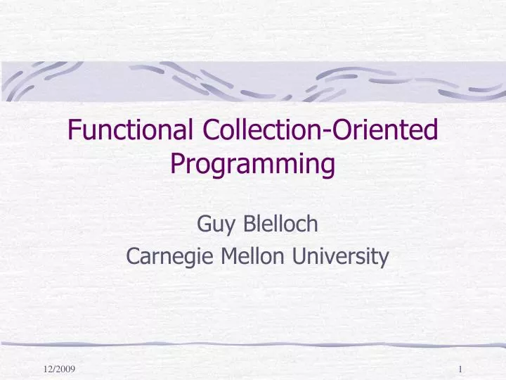 functional collection oriented programming