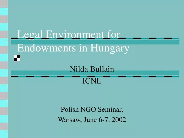 legal environment for endowments in hungary