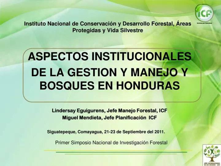 instituto nacional de conservaci n y desarrollo forestal reas protegidas y vida silvestre